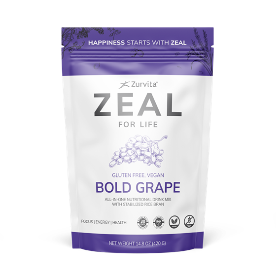 Zeal Zurvita saveur Bold Grape, emballage officiel