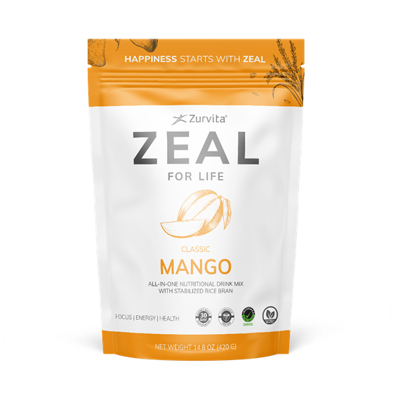 Zeal Zurvita saveur Mango, emballage officiel